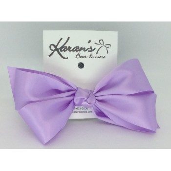 Purple (Lavender) Satin Bow - 4 inch